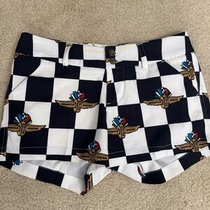 Designer Checkered Black and White Women's Shorts